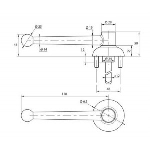 Poignée laiton en laqué noir à clés camion chevaux et camping car 2