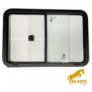 Fenetre coulissante pour véhicule chevaux, camping car