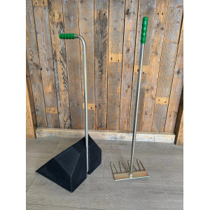 Pelle et râteau à crottins sellerie